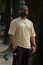 Premium Off-White Color Drop Shoulder t-shirt for Men and Women  couple t-shirt - Image 2