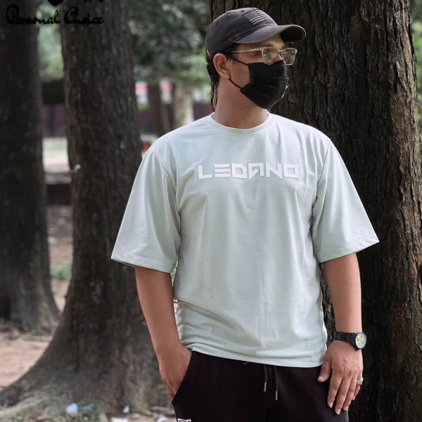 Premium Cyan Blue Color Drop Shoulder t-shirt for Men