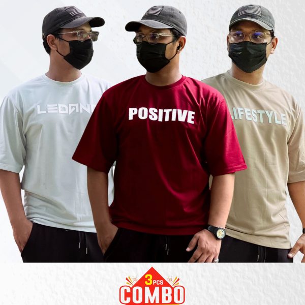 3pcs Combo Premium Drop Shoulder t-shirt for Men