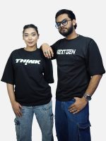 Premium Black Color Drop Shoulder t-shirt for Men and Women  couple t-shirt